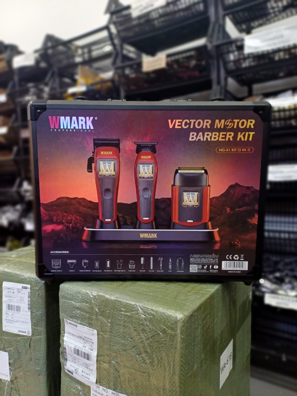 Kit WMark Vector Motor Barber 3 em 1